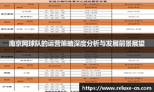 南京网球队的运营策略深度分析与发展前景展望